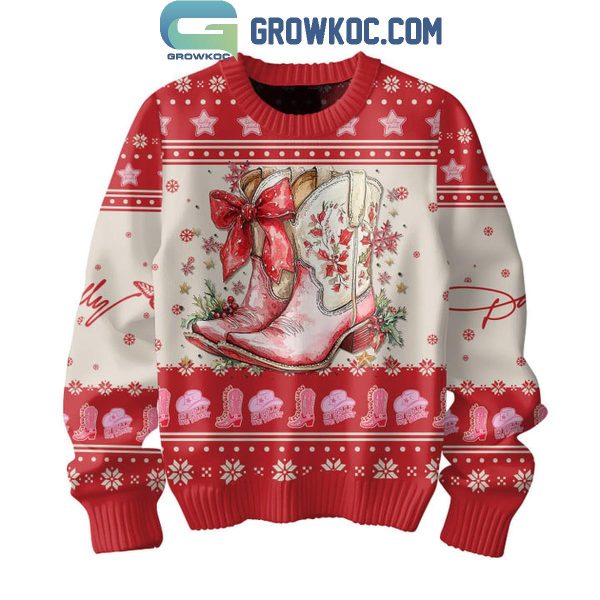 Dolly Have A Holly Dolly Parton Christmas Pink 2024 Ugly Sweater