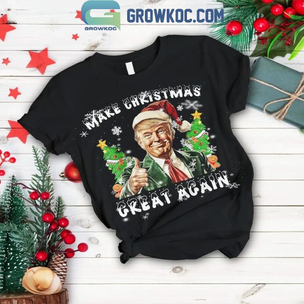 Donald Trump 47th President Make Christmas Great Again Fleece Pajamas Set