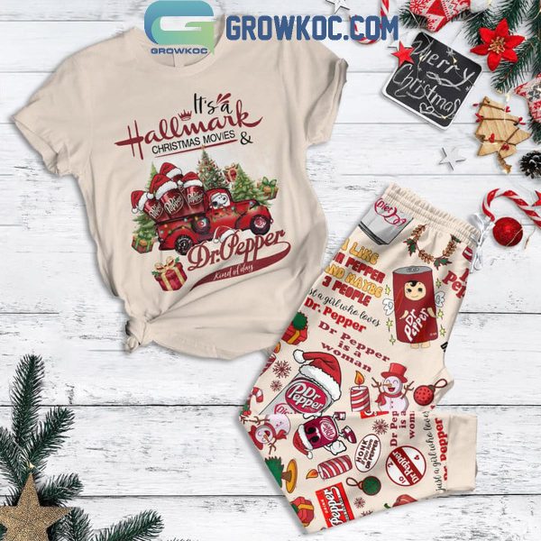 Dr. Pepper It’s Hallmark Christmas Movie Fleece Pajamas Set