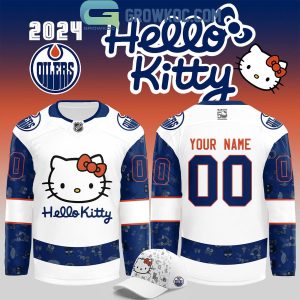 Edmonton Oilers Hello Kitty 50th Anniversary 2024 Personalized Hockey Jersey