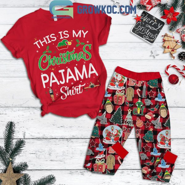 Elf 2024 This Is My Christmas Movie Watching Shirt Fleece Pajamas Set