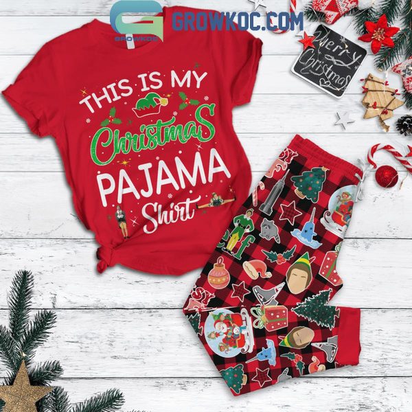 Elf 2024 This Is My Christmas Movie Watching Shirt Fleece Pajamas Set