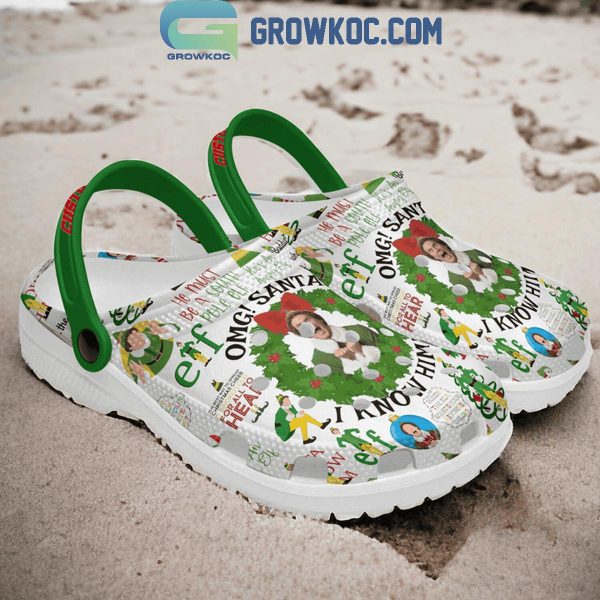 Elf OMG Santa I Know Him Merry Christmas 2024 Personalized Crocs Clogs