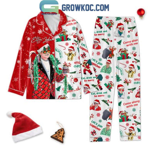 Elton John Come Along With Me 2024 Christmas Polyester Pajamas Set