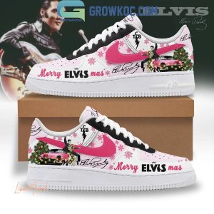 Elvis Presley Merry Christmas Rock N Roll And Happy New Years Air Force 1 Shoes