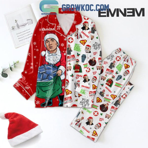 Eminem Holidays Santa Merry Christmas 2024 Polyester Pajamas Set