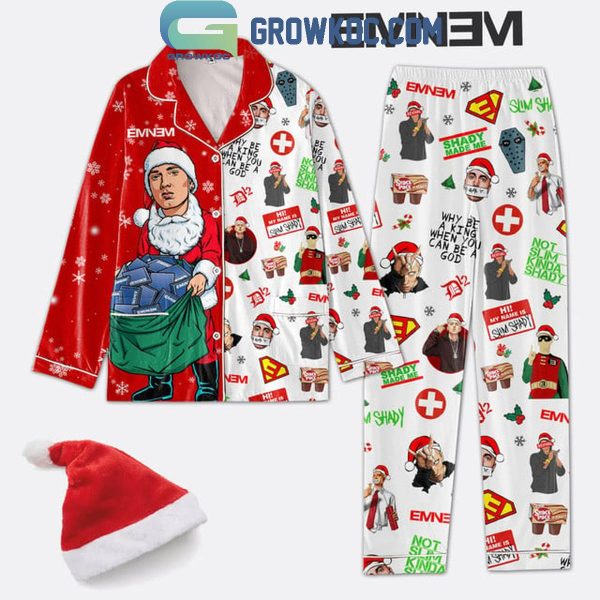 Eminem Holidays Santa Merry Christmas 2024 Polyester Pajamas Set