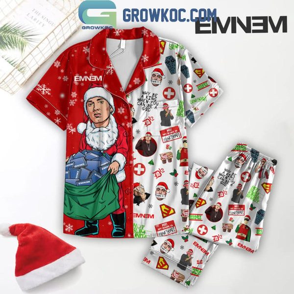 Eminem Holidays Santa Merry Christmas 2024 Polyester Pajamas Set