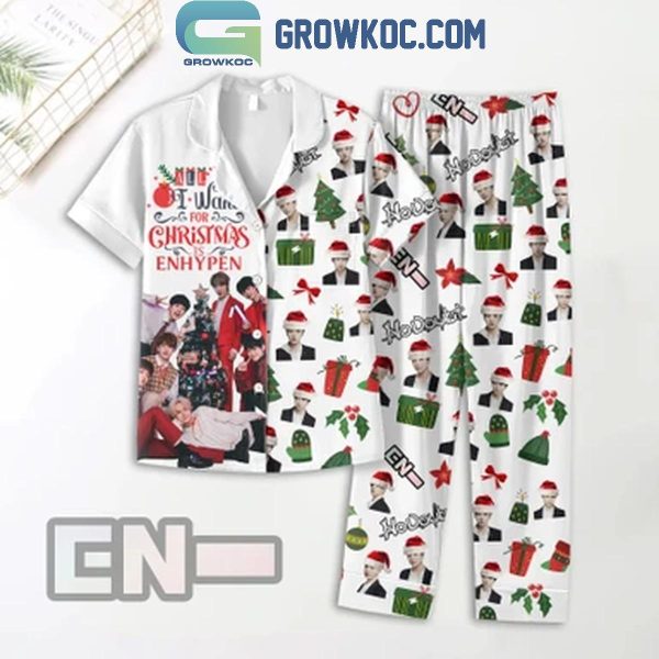 Enhypen Is Everything I Want For Christmas 2024 Polyester Pajamas Set