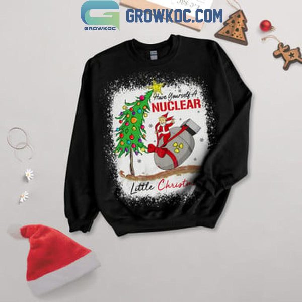 Fallout Have Yourself A Nuclear Little Christmas Fleece Pajamas Set Long Sleeve