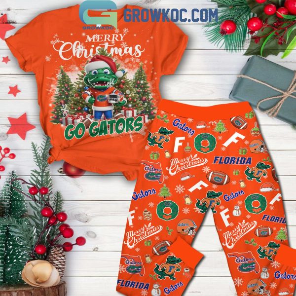 Florida Gators Merry 2024 Christmas Holidays Fleece Pajamas Set