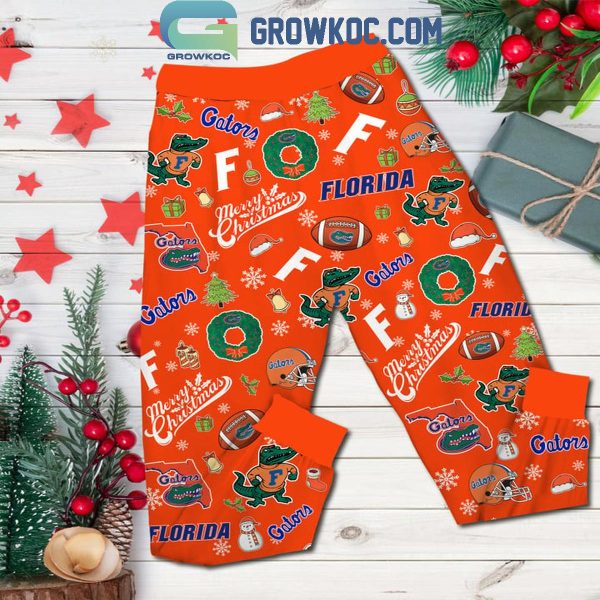 Florida Gators Merry 2024 Christmas Holidays Fleece Pajamas Set