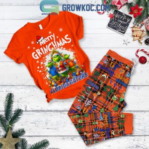 Florida Gators Merry Christmas With Love From The Grinch 2024 Fleece Pajamas Set