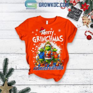 Florida Gators Merry Christmas With Love From The Grinch 2024 Fleece Pajamas Set