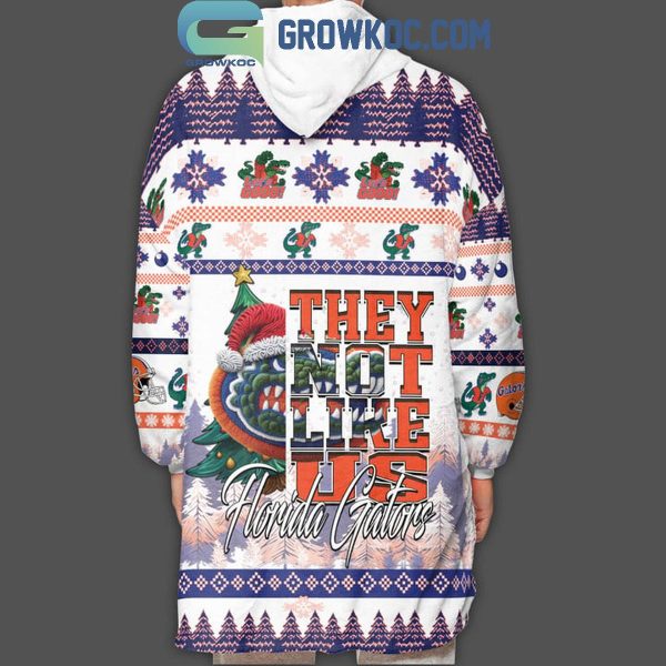 Florida Gators Six Bits A Dollar They Not Like Us Christmas Oodie Hoodie Blanket