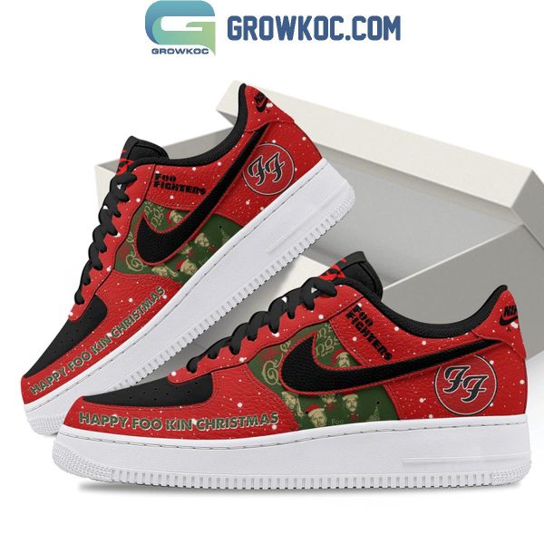 Foo Fighters Happy Fookin Christmas Air Force 1 Shoes