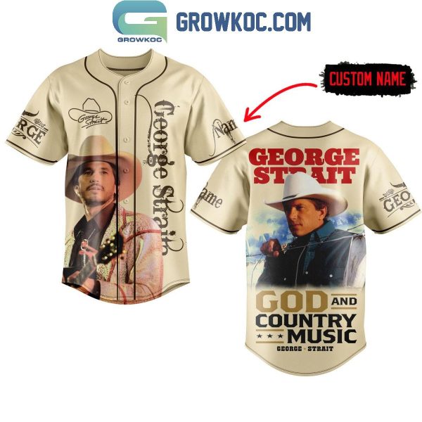 George Strait God And Country Music 2025 Personalized Baseball Jersey