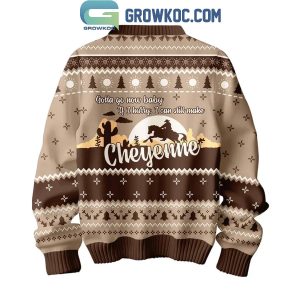 George Strait Gotta Go Now Baby Cheyenne Christmas Ugly Sweater