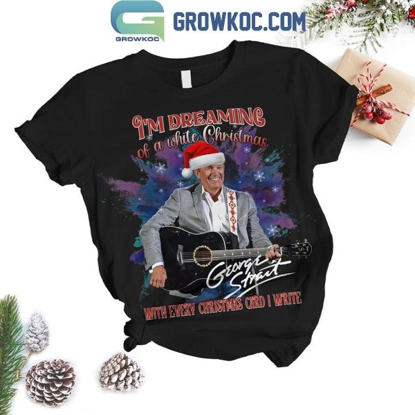 George Strait I’m Dreaming Of A White Christmas 2024 Fleece Pajamas Set