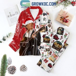 George Strait Merry Christmas And Happy New Year 2025 Polyester Pajamas Set