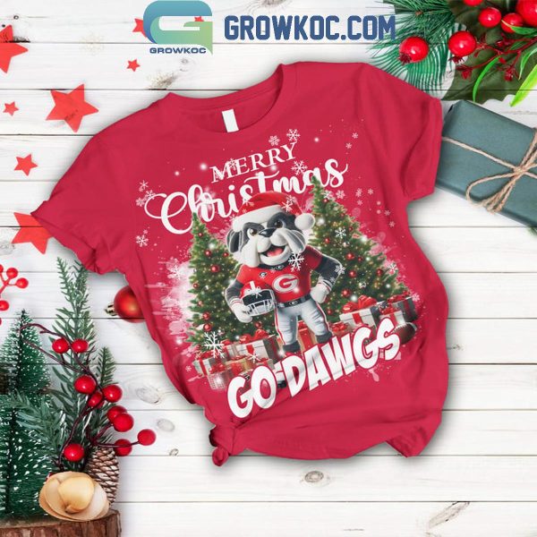 Georgia Bulldogs 2024 Football Merry Christmas Go Dawgs Fleece Pajamas Set