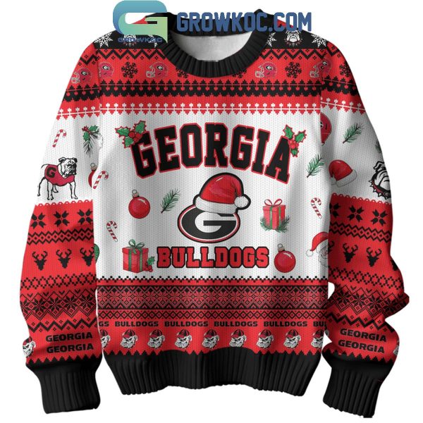 Georgia Bulldogs 2024 Have A Georgia Christmas Football Ugly Sweater