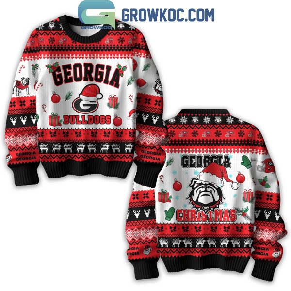 Georgia Bulldogs 2024 Merry Christmas And Happy New Year 2025 Ugly Sweater