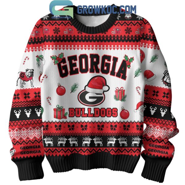 Georgia Bulldogs 2024 Merry Christmas And Happy New Year 2025 Ugly Sweater