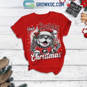 Georgia Bulldogs Football Have A Bulldog Christmas 2024 Fleece Pajamas Set