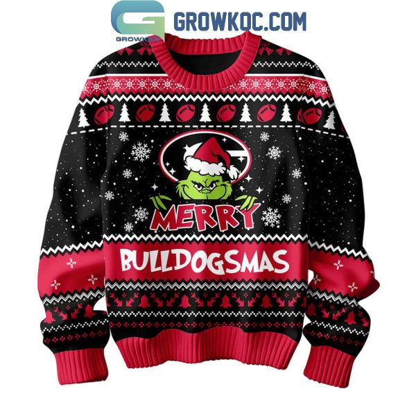 Georgia Bulldogs Grinch Christmas Merry Bulldogsmas Ugly Sweater