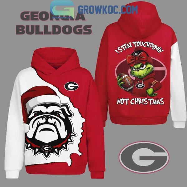 Georgia Bulldogs I Steal Touchdown Not Christmas Grinch Fan Hoodie T-Shirt