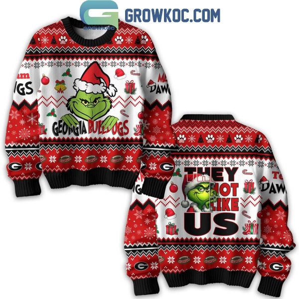 Georgia Bulldogs The Grinch Not Like Us Merry Christmas Ugly Sweater