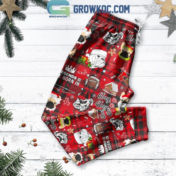 Georgia Bulldogs This Is My Christmas Xmas 2024 Fleece Pajamas Set