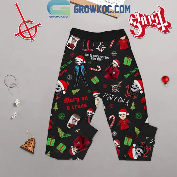 Ghost Santa Emeritus Is Coming To Town Christmas Fleece Pajamas Set