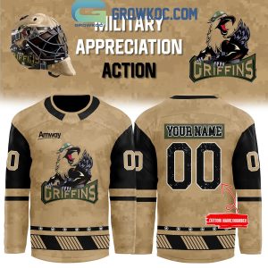 Grand Rapids Griffins Military Appreciation 2024 Personalized Hockey Jersey