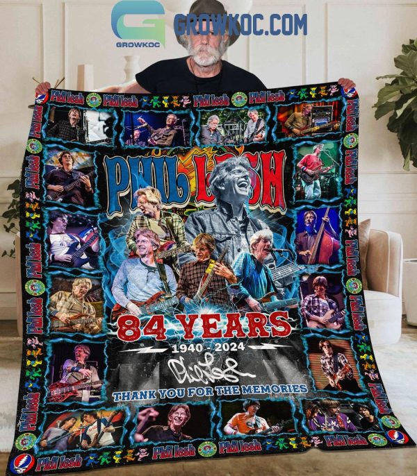 Grateful Dead Phil Lesh 84 Years Thank You Fleece Blanket Quilt