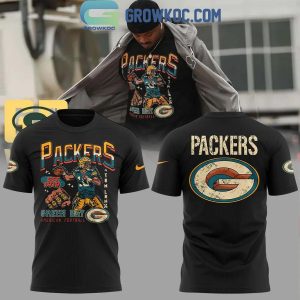 Green Bay Packers American Football Graphic 4th N Long Est 1919 Hoodie T-Shirt