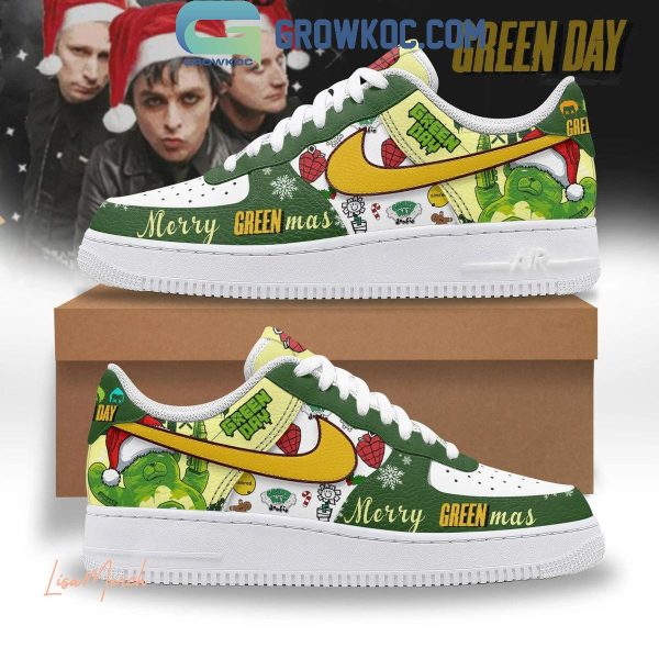 Green Day Merry Christmas Greenmas 2024 Air Force 1 Shoes