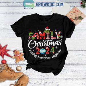 Grinch Family Christmas Making Memories Together Fleece Pajamas Set