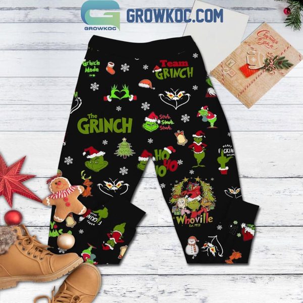 Grinch Family Christmas Making Memories Together Fleece Pajamas Set