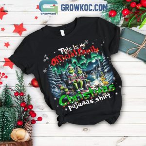 Grinch This Is Official Family Christmas Fleece Pajamas Set