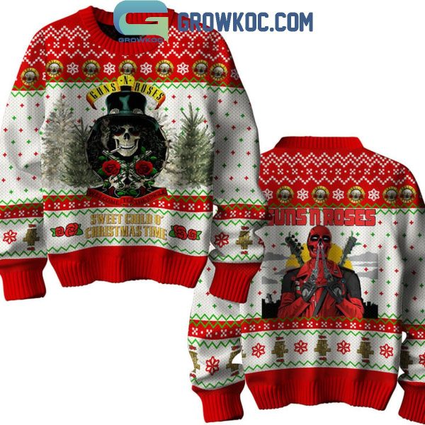 Guns N’ Roses Sweet Child Christmas Time Deadpool Time Ugly Sweater