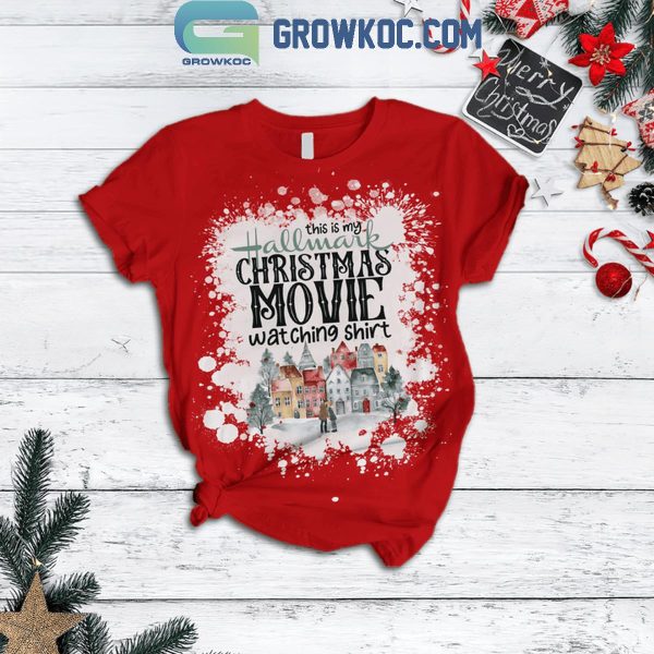 Hallmark Christmas Watching 2024 Movie Fleece Pajamas Set