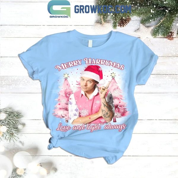 Harry Styles Merry Christmas Love And Light Always Fleece Pajamas Set