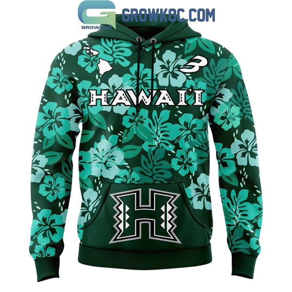 Hawaii Rainbow Warriors Hibiscus Flower Tropical Season 2024 Hoodie T-Shirt