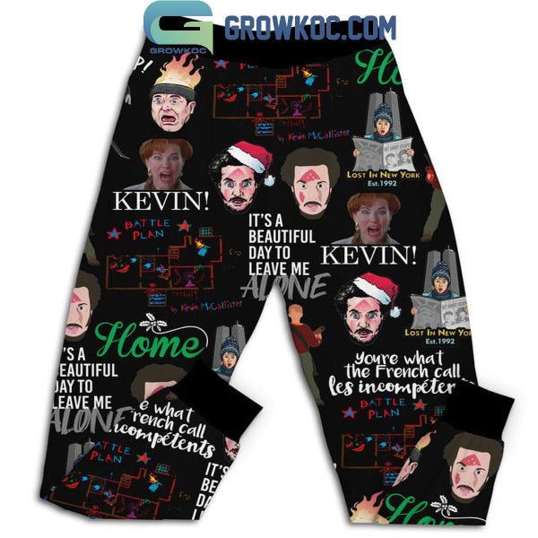 Home Alone With Filthy Animals Christmas Fleece Pajamas Set