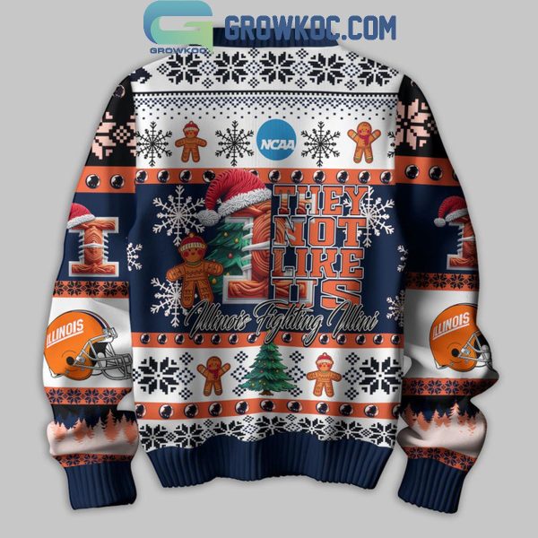 Illinois Fighting Illini Football They Not Like Us Christmas Ugly Sweater