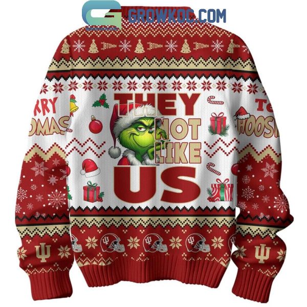 Indiana Hoosiers Christmas They Not Like Us The Grinch Ugly Sweater