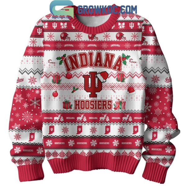 Indiana Hoosiers Have A Hoosiers Christmas Happy Holidays Ugly Sweater