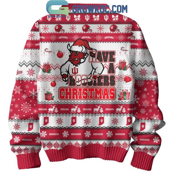 Indiana Hoosiers Have A Hoosiers Christmas Happy Holidays Ugly Sweater